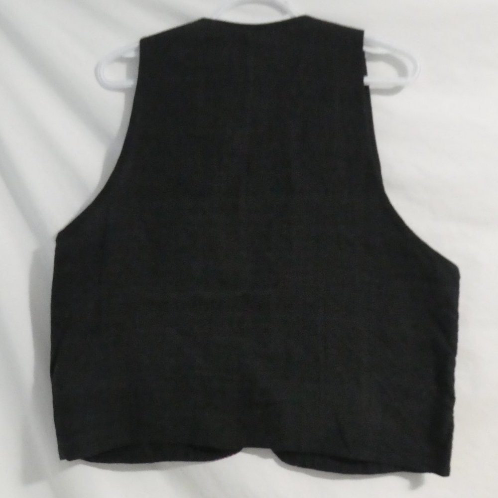 Vintage Traditional Multi-Colored Patterned Sleeveless Vest | Tie Front - Picture 8 of 13